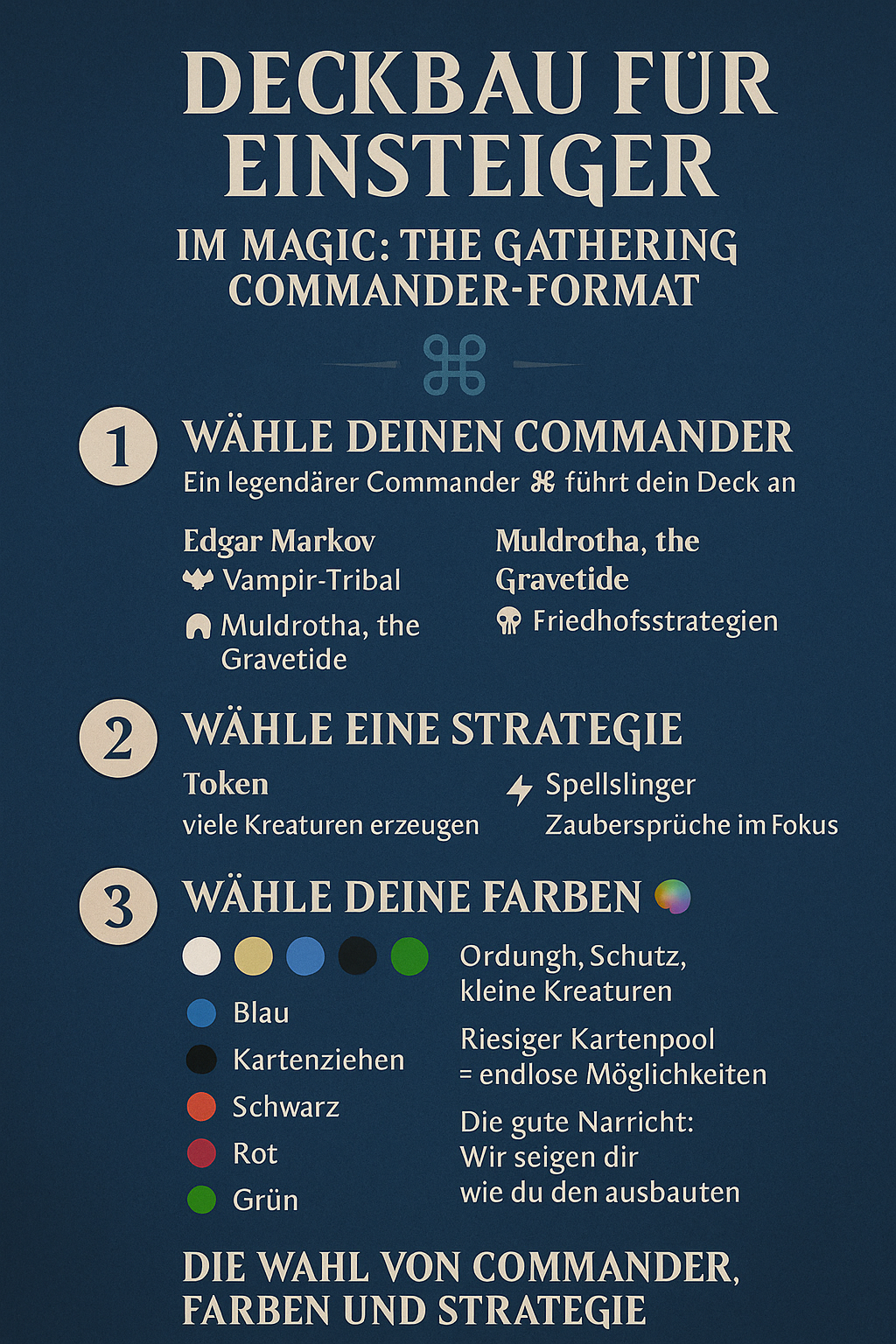 🧙 Deckbau für Einsteiger im Magic: The Gathering Commander-Format / Teil 1