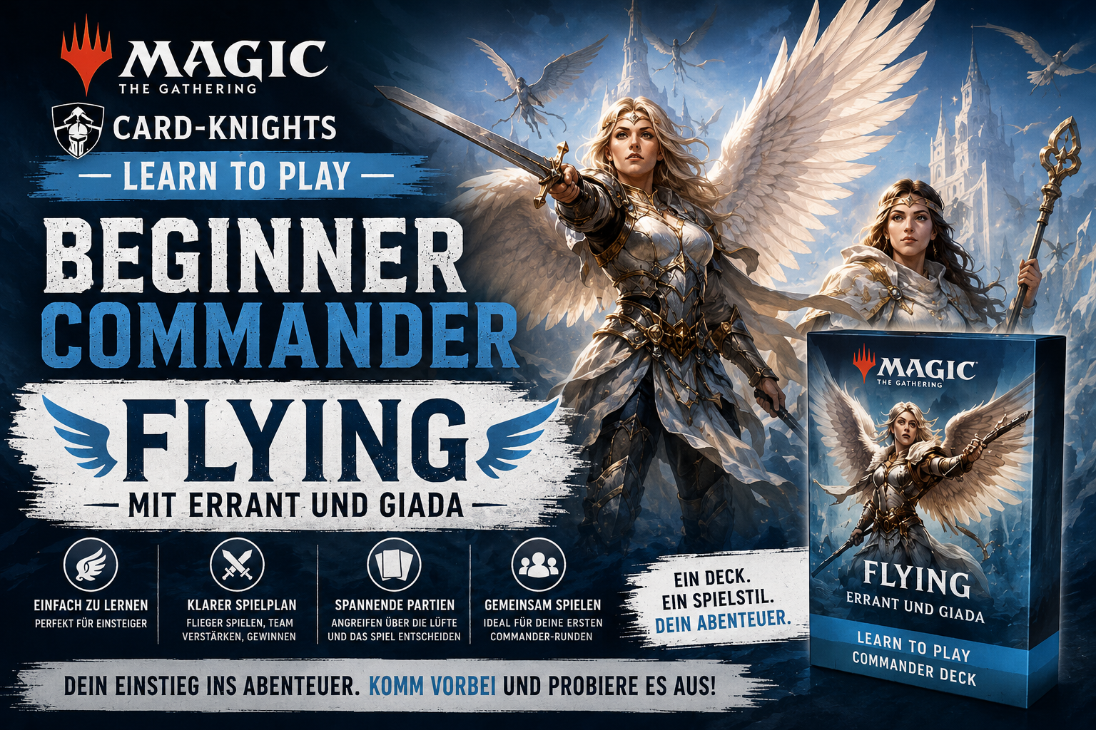 Magic: The Gathering – Card-Knights Learn to Play | Beginner Commander: Flying