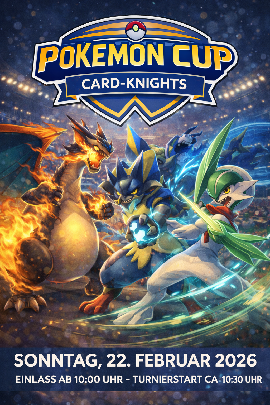pokemon CUP bei den Card-Knights Flyer für den 22. Februar 2026 im Schützenhaus Grasleben