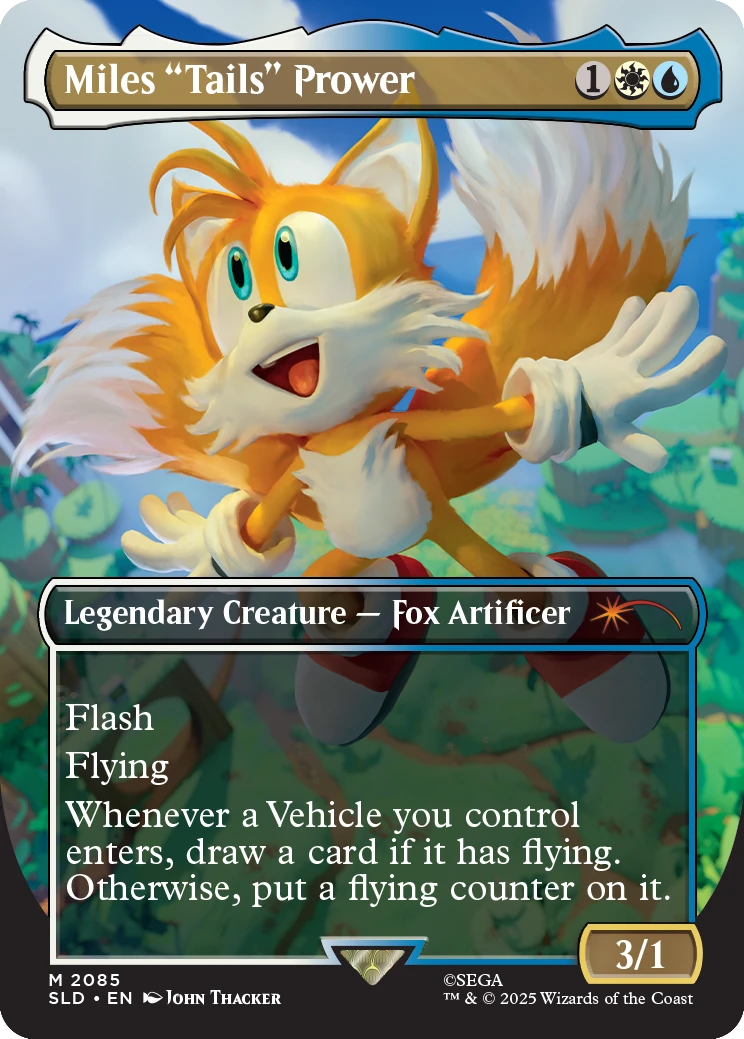 Secret Lair x Sonic: Friends & Foes – Non-Foil Edition (Foil-EN) mit 7 exklusiven Sonic-Karten - Miles "Tails"Prower