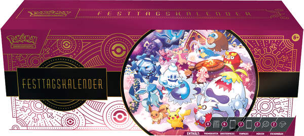 Produktfoto Pokémon Adventskalender 2025 Feiertags-Kalender Deutsch