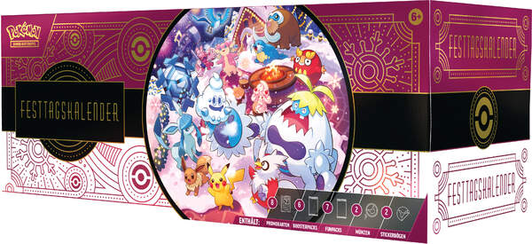 Produktfoto Pokémon Adventskalender 2025 Feiertags-Kalender Deutsch
