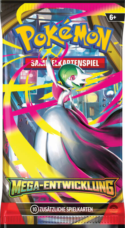 Pokémon TCG ME01 Boosterpack Deutsch – Mega-Entwicklung Erweiterung mit 10 Karten & Online-Code