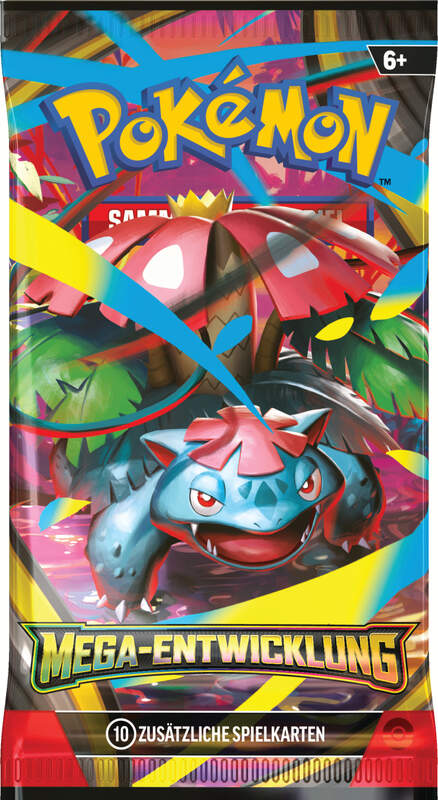 Pokémon TCG ME01 Boosterpack Deutsch – Mega-Entwicklung Erweiterung mit 10 Karten & Online-Code