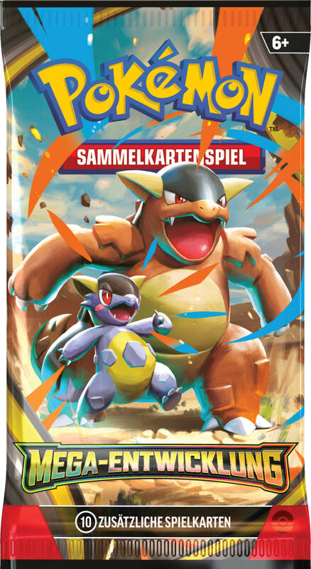 Pokémon TCG ME01 Boosterpack Deutsch – Mega-Entwicklung Erweiterung mit 10 Karten & Online-Code