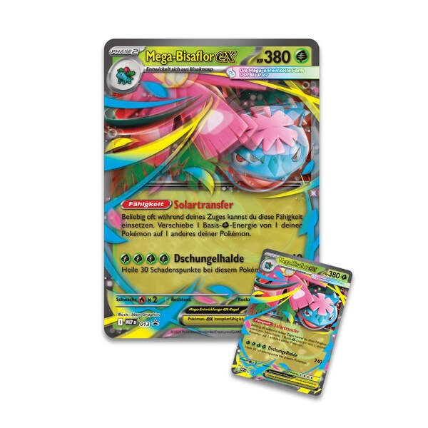 Pokémon TCG Premium-Kollektion Mega-Bisaflor-ex mit Promo, XXL-Karte, Sticker und 8 Boostern
