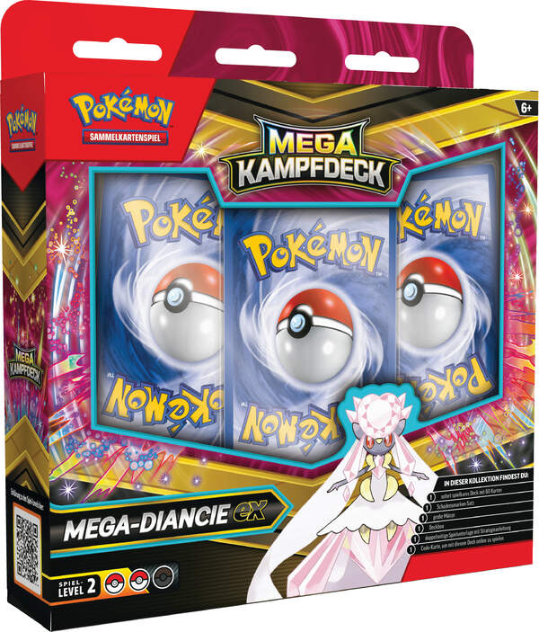 Pokémon TCG Kampfdeck Mega-Diancie-ex mit 60 Karten, Münze und Deckbox