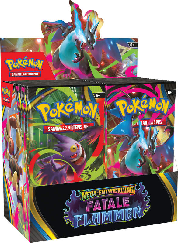 Pokémon TCG Booster-Display Fatale Flammen ME02 mit 36 Packs und Mega-Glurak X-ex Artwork