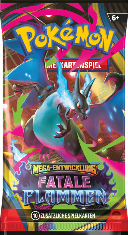 Pokémon TCG Booster-Display Fatale Flammen ME02 mit 36 Packs und Mega-Glurak X-ex Artwork
