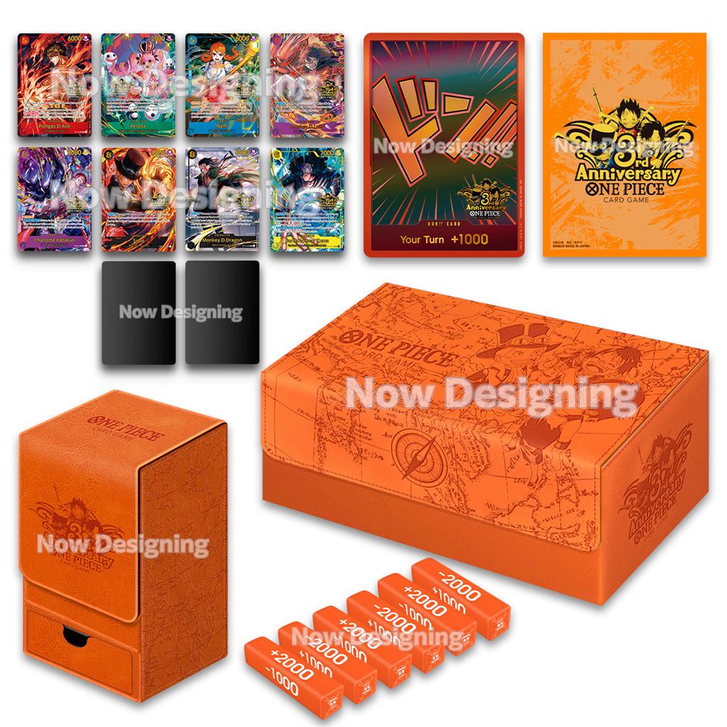 One Piece Card Game – Japanese 3rd Anniversary Set mit exklusiven Promo-Karten und Jubiläumszubehör der drei Brüder