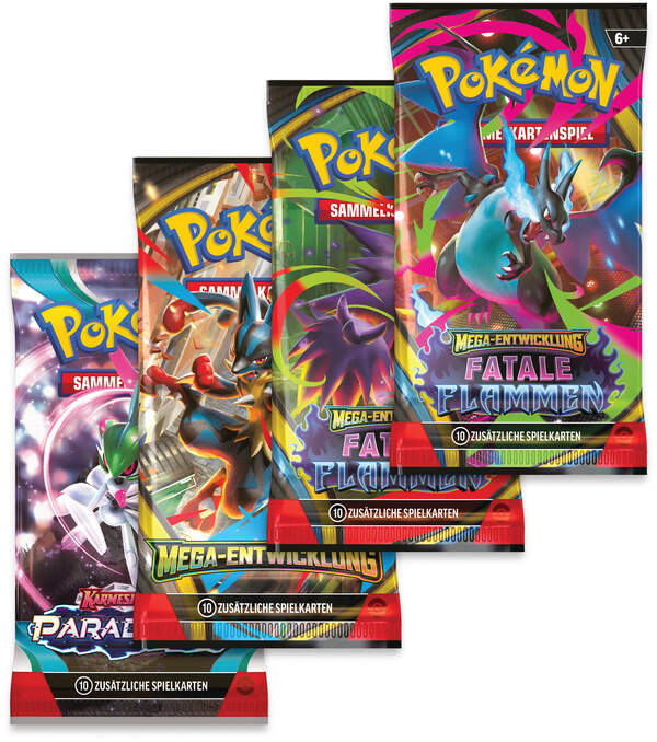 Pokémon Tin 127 Mega-Glurak Y-ex – Metalltin mit exklusiver Promo-Karte und vier Boosterpacks. Boosterauswahl