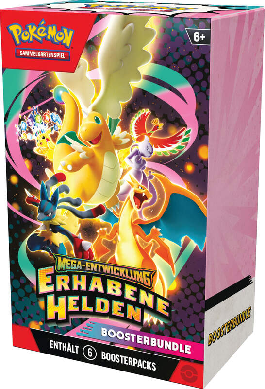 Pokémon ME02.5 Boosterbundle Erhabene Helden mit sechs Boosterpacks