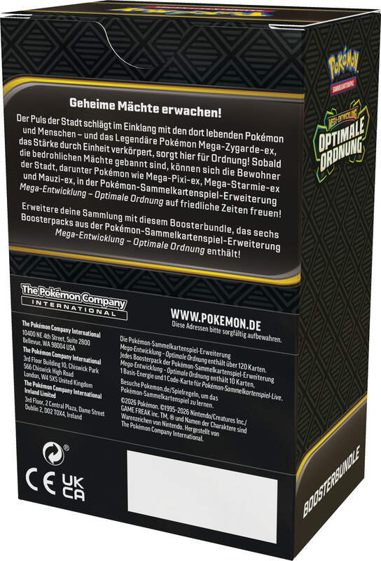 Pokémon ME03 Boosterbundle Mega-Entwicklung Optimale Ordnung mit sechs Boostern