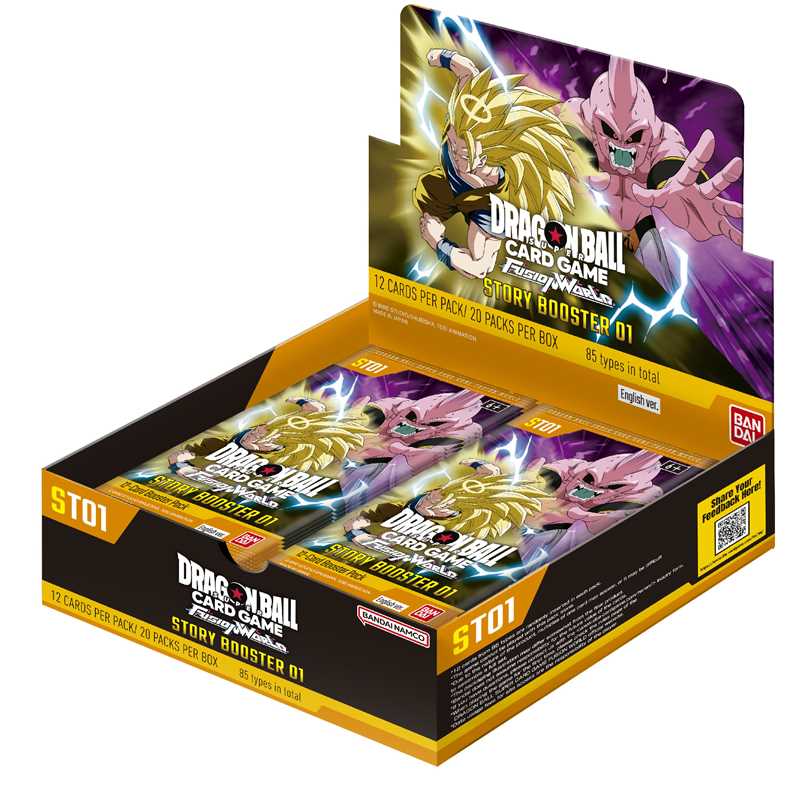 Dragon Ball Super Card Game Fusion World Story Booster 01 ST01 englisches Booster Display mit 20 Boosterpacks und Anime-inspirierten Foil- und Alternate-Art-Karten