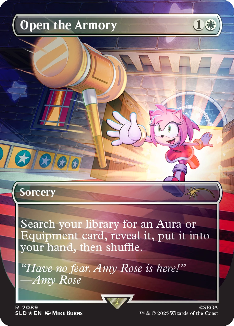 Secret Lair x Sonic: Chasing Adventure – Foil Edition (EN) mit Sol Ring & Magic-Klassikern im Sonic-Design Open the Armory