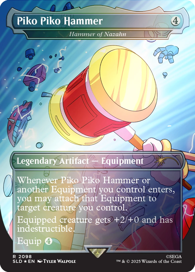 Secret Lair x Sonic: Turbo Gear – Foil Edition (EN) mit legendären Ausrüstungskarten im Sonic-Design Piko Piko Hammer