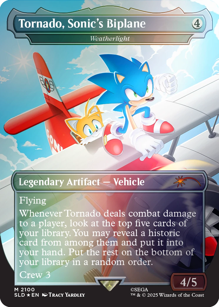 Secret Lair x Sonic: Turbo Gear – Foil Edition (EN) mit legendären Ausrüstungskarten im Sonic-Design Tornado, Sonics Biplane