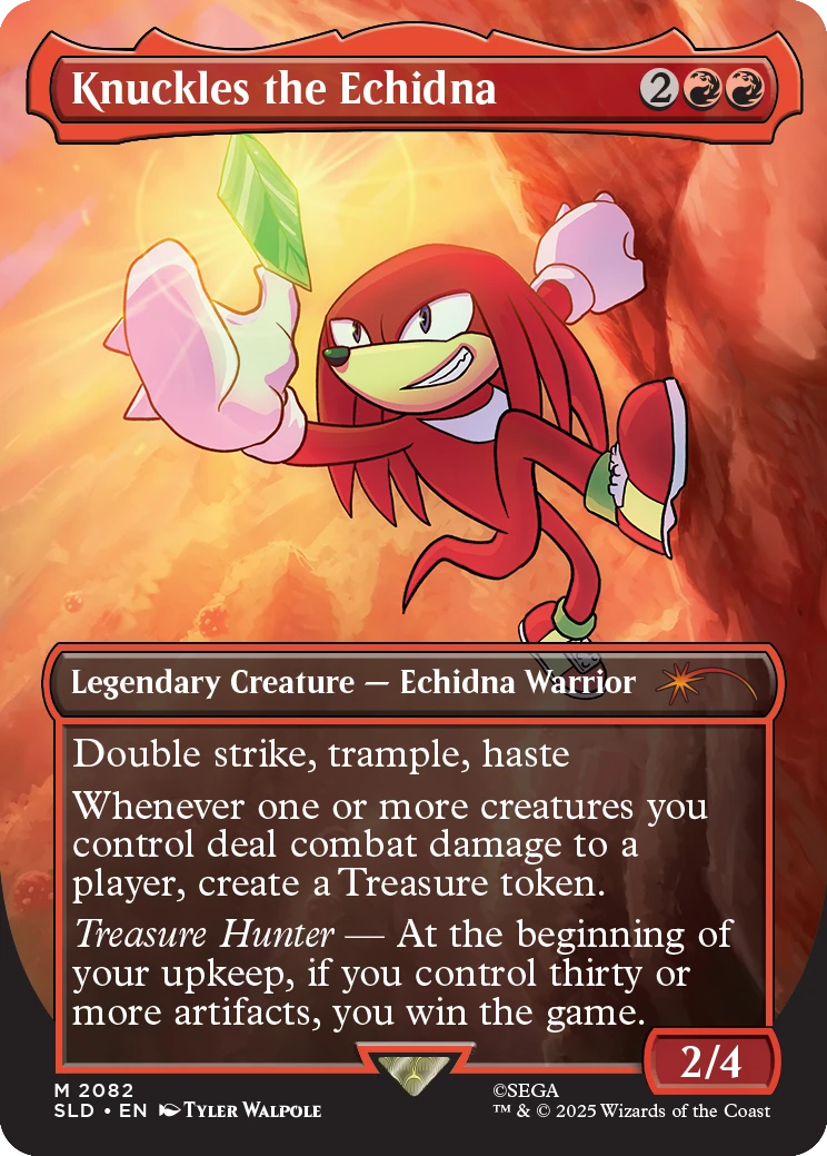 Secret Lair x Sonic: Friends & Foes – Non-Foil Edition (Foil-EN) mit 7 exklusiven Sonic-Karten - Knuckles the Echidna