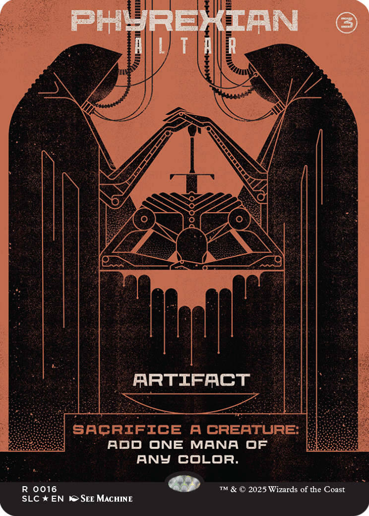 Secret Lair Countdown Kit – 26 einzeln verpackte Premium-MTG-Karten von A bis Z wie Urza’s Saga, Sol Ring und Demonic Consultation. Phyrexian Altar Card.