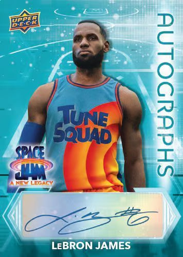 Upper Deck Space Jam: A New Legacy Hobby Box – versiegelte Sammelkarten-Box mit 16 Packs und möglichen Hits wie Autogrammen, Sketch Cards und Lenticular Cards