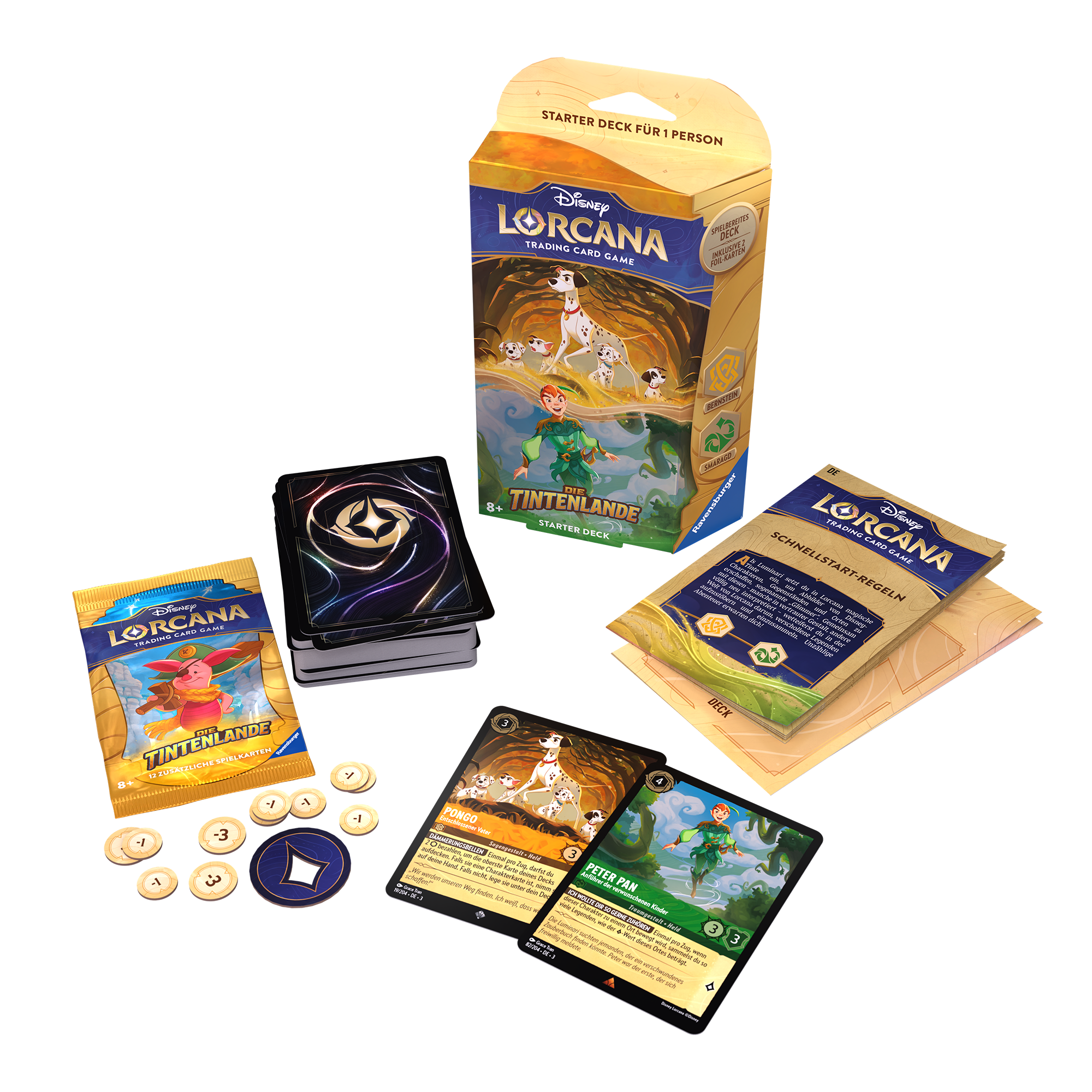 Disney Lorcana: Die Tintenlande - Starter Deck Bernstein & Smaragd (DE)