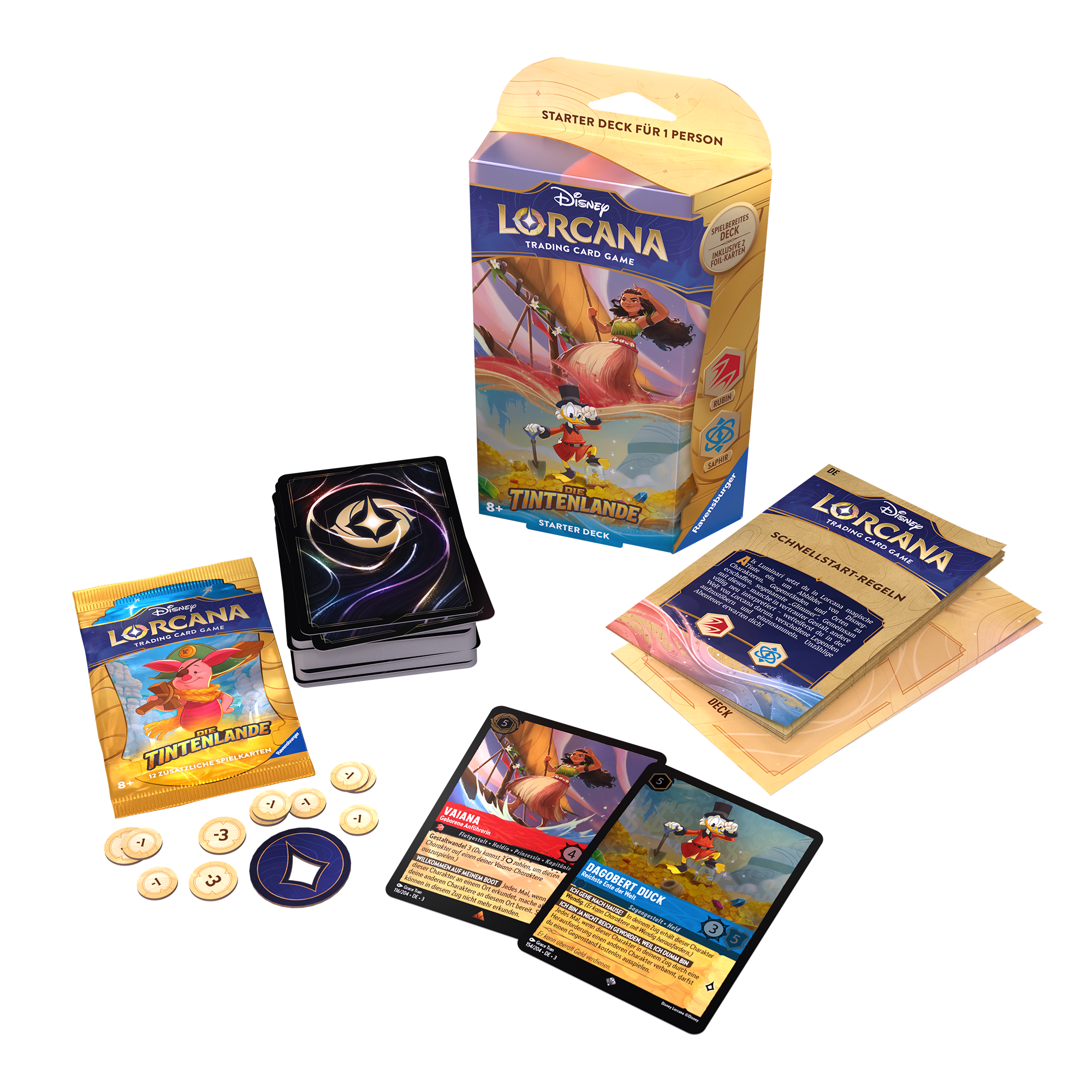 Disney Lorcana: Die Tintenlande - Starter Deck Rubin & Saphir (DE)