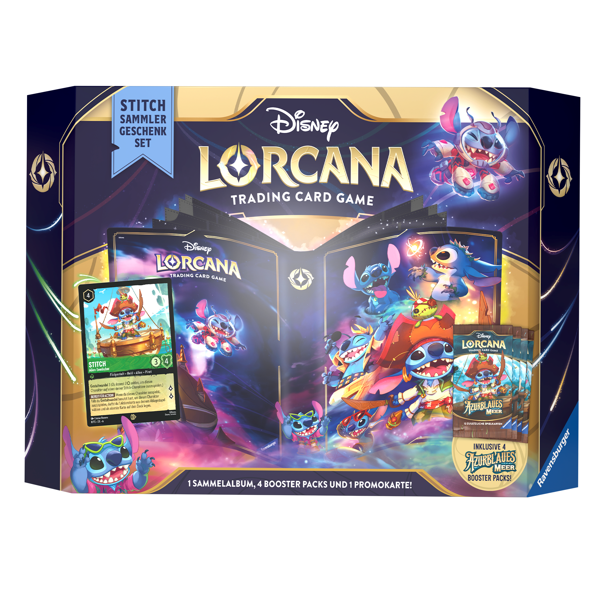 Disney Lorcana: Azurblaues Meer - Stitch Sammler Geschenk Set (DE)