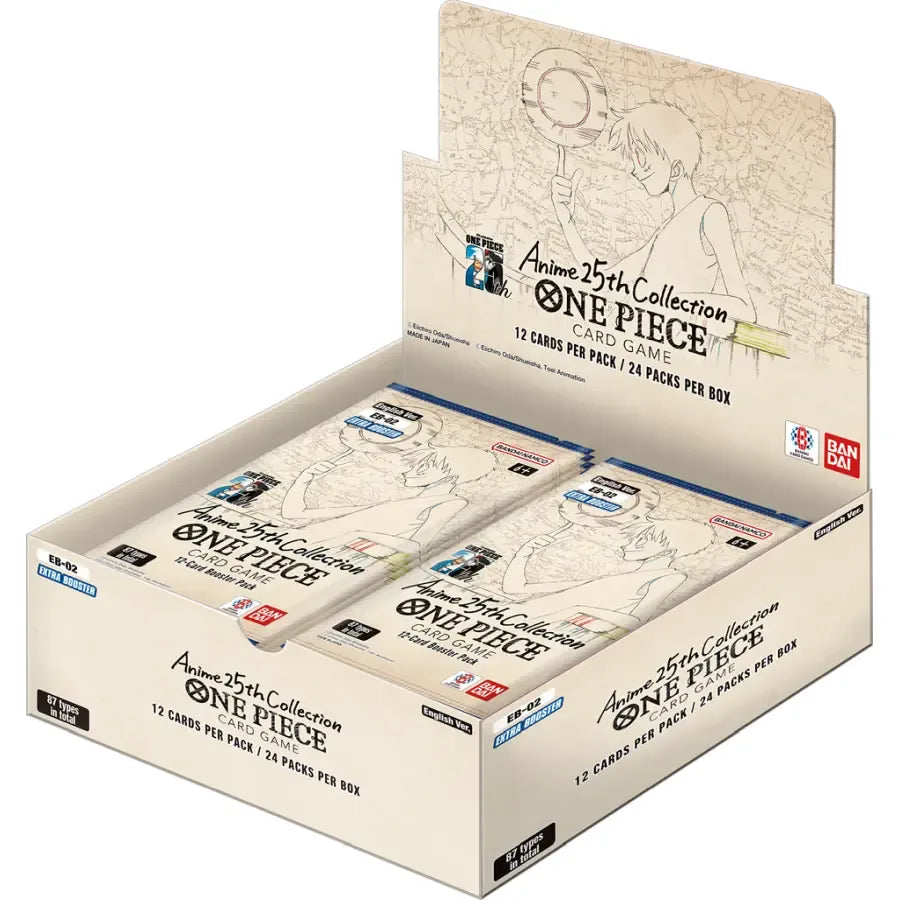 One Piece Card Game EB02 Anime 25th Collection Booster-Display mit 24 Packs voller exklusiver Anime-Illustrationen