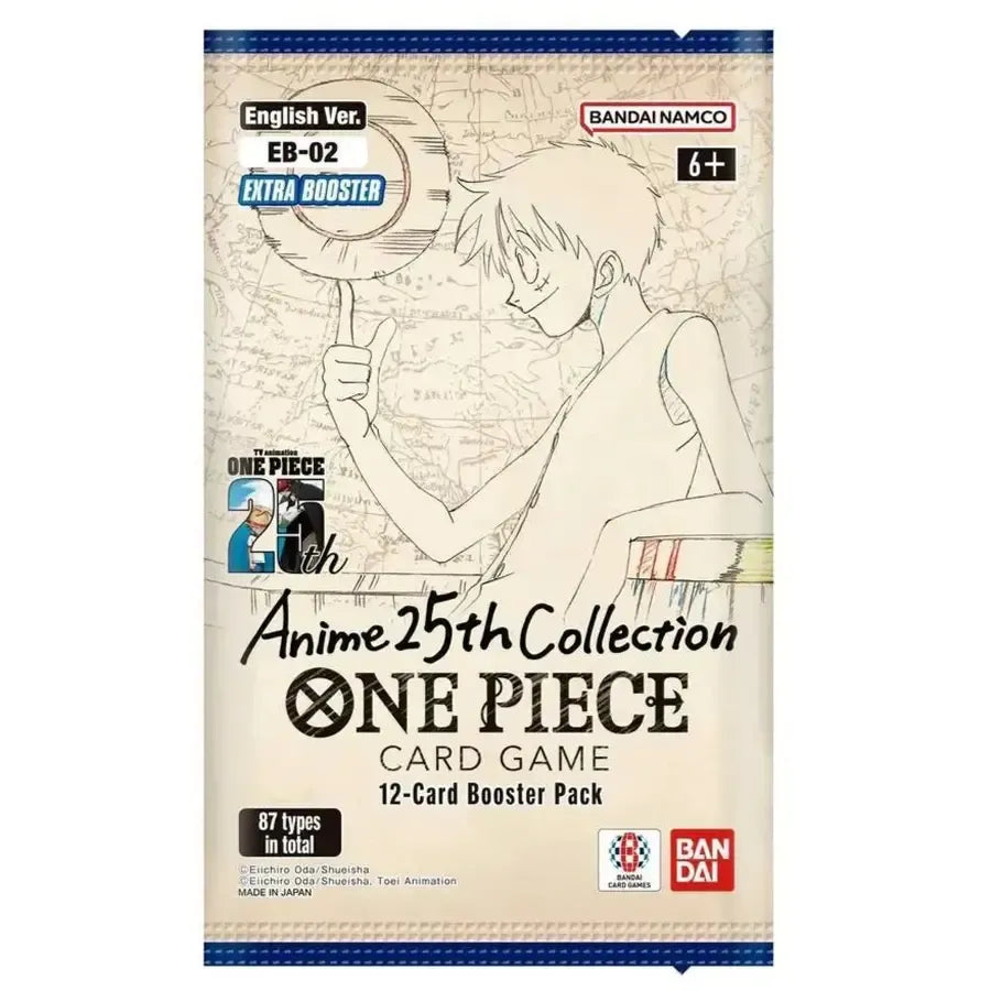 Ein Booster-Pack des One Piece Card Game EB02 Anime 25th Collection mit exklusiven Anime-Artworks