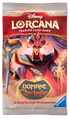 Einzelnes Boosterpack aus Disney Lorcana – Domäne von Dschafar, deutsch, mit 12 zufälligen Sammelkarten