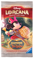 Einzelnes Boosterpack aus Disney Lorcana – Domäne von Dschafar, deutsch, mit 12 zufälligen Sammelkarten
