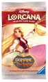 Einzelnes Boosterpack aus Disney Lorcana – Domäne von Dschafar, deutsch, mit 12 zufälligen Sammelkarten