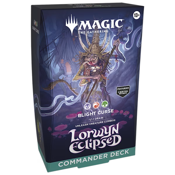 „Magic: The Gathering – Blight Curse Commander Deck (Lorwyn Eclipsed) mit Auntie Ool, der Hexe von Shadowmoor“