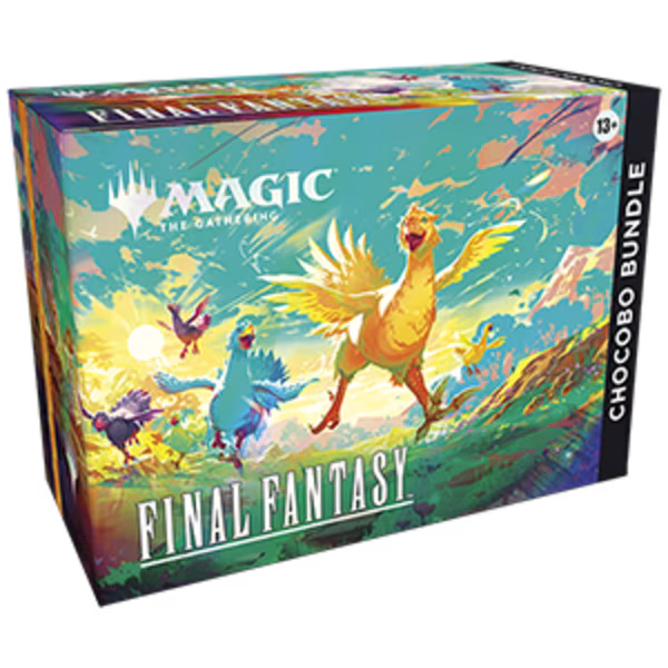 Magic: The Gathering – FINAL FANTASY Chocobo Bundle mit 10 Boostern, Chocobo-Booster, Foil-Promo, Scene Card, Full-Art Basics & Click-Wheel