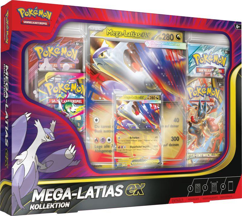 Pokémon Mega-Latias EX Kollektion (Deutsch) mit holografischer Promokarte, Jumbo-Wackelbild und 4 Boosterpacks