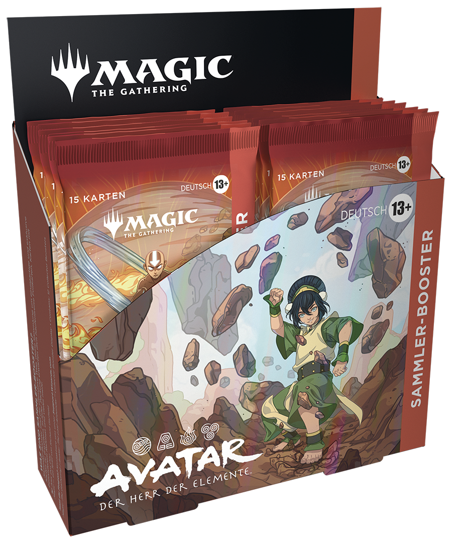 Magic: The Gathering Sammler-Booster Display – Avatar: Der Herr der Elemente (Deutsch) mit 12 Premium-Boostern voller Foils & Spezialkarten