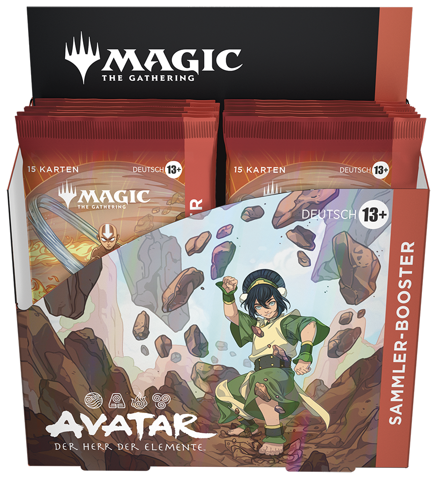 Magic: The Gathering Sammler-Booster Display – Avatar: Der Herr der Elemente (Deutsch) mit 12 Premium-Boostern voller Foils & Spezialkarten