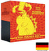 Pokémon Schwert & Schild Farbenschock Top-Trainer-Box in deutscher Sprache mit 8 Boosterpacks, Gigadynamax-Pikachu-Kartenhüllen, Energiekarten, Spielzubehör und Sammelbox für das Pokémon-Sammelkartenspiel.