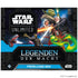 Abbildung der Prerelease-Box von Star Wars: Unlimited – Legenden der Macht. Die Box enthält sechs Boosterpacks, Spielmaterial und zwei exklusive Promokarten mit den Anführern Darth Maul und Qui-Gon Jinn. - Front Ansicht