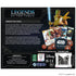 Verpackung der SWU Prerelease Box Legends of the Force mit 6 enthaltenen Boostern, exklusiven Promokarten von Qui-Gon Jinn und Darth Maul, Damage-Countern und weiteren Turniermaterialien. Rückansicht