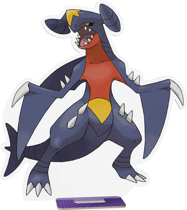 Pokémon Cynthias Knakrack-ex Premium-Kollektion – Box mit Promokarten, Boostern, Sticker und Aufstellern - Aufsteller Knackrack
