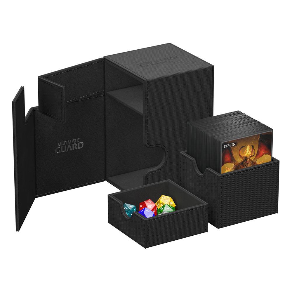 Ultimate Guard Flip’n’Tray 100+ XenoSkin – Deckbox für 100 doppelt gesleevte Karten mit Zubehörfach & Magnetverschluss