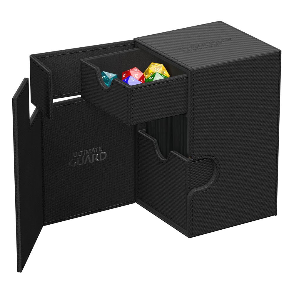 Ultimate Guard Flip’n’Tray 100+ XenoSkin – Deckbox für 100 doppelt gesleevte Karten mit Zubehörfach & Magnetverschluss