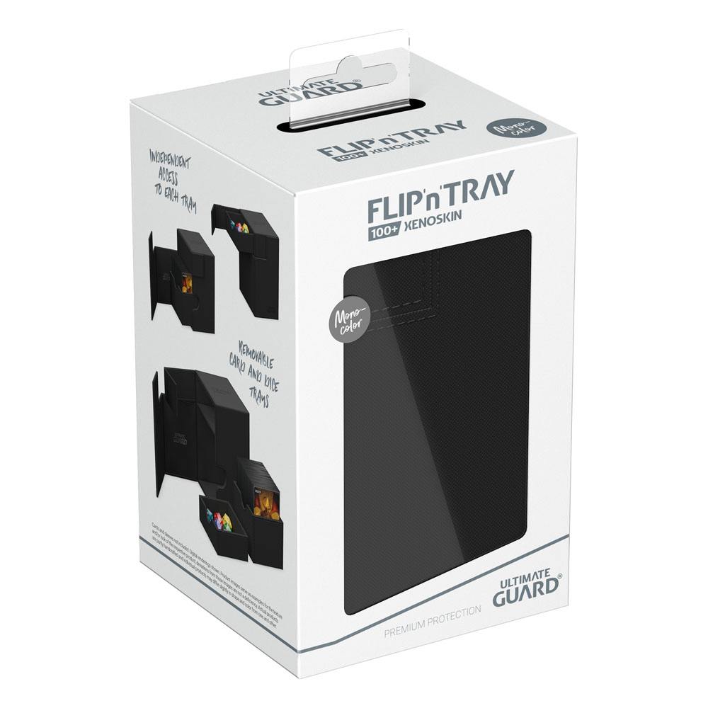 Ultimate Guard Flip’n’Tray 100+ XenoSkin – Deckbox für 100 doppelt gesleevte Karten mit Zubehörfach & Magnetverschluss